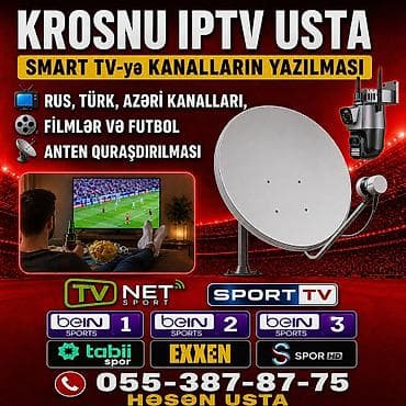 Krosnu və IPTV ustası xidməti - Smart TV-lərə kanalların yazılması -