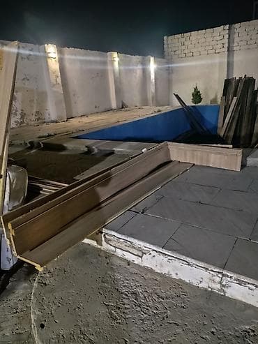 mdf panel: 4 ədəd MDF laminat qapı dəsti – palıd teksturalı, şüşəli dizayn və — 3