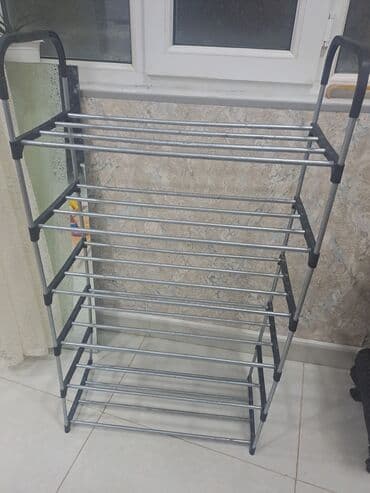 Полки, этажерки: Çoxmərtəbəli ayaqqabı rəfi. - 7 səviyyəli konstruksiya: hər səviyyədə — 1