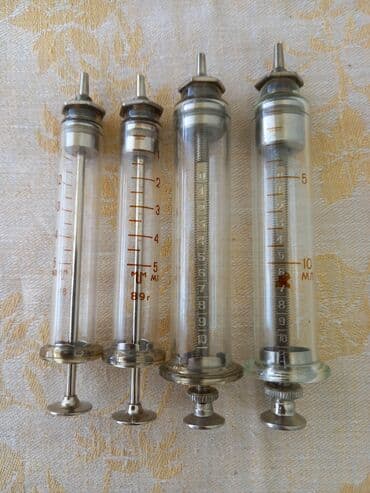 pulsni oksimetar cena: Şpiris (şüşə) çoxistifadəli 4 ədəd - 2 ədəd 5ml və 2 ədəd 10 ml — 7