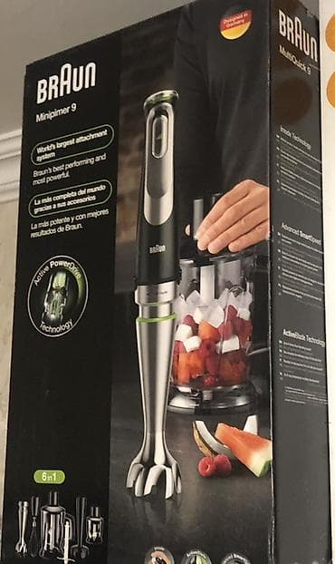 blender braun: Braun MultiQuick 9 (Minipimer 9) – 6‑da‑1 əl blender dəsti — 1