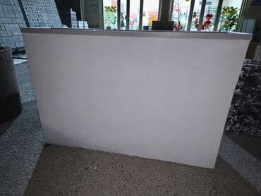 Ağ rəngli dekorativ daş/plaşta (slab) - Material: təbii daş lövhə