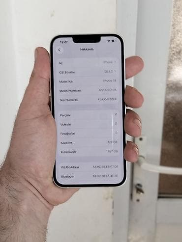 iphone telfonlar: IPhone 14, 128 GB, Ağ — 1