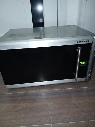 Mikrodalğalı soba Black & Decker, Ayrıca dayanan, Konveksiya ilə, rəng - Gümüşü