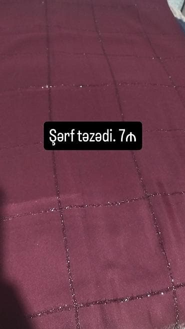 savis krem e: Tünd qəhvəyi rəngli, müxtəlif naxışlarla bəzədilmiş yaylıq. Yaylığın — 9