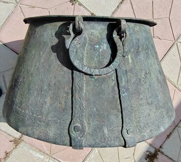 karaca qranit qazan desti: İşlənmiş, Aş qazanı, Mis — 3