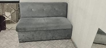 Məhsul: Kompakt divan (boz rəng) - Rəng: Boz - Üst material: Yumşaq