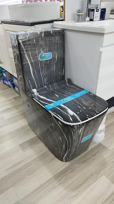 keramik tavalar: Mərmər naxışlı monoblok unitaz - Brend: ÖZT (etiket üzərində — 1