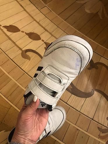 Bodi: Original! Adidas uşaq idman ayaqqabısı - Rəng: ağ, qara detallarla - — 2