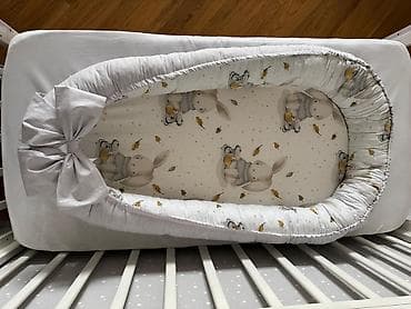 Balışlar, yastıqlar: Uşaq beşiyi üçün tekstil dəsti və yuva 1 ay olar alınıb. Özəl sifariş — 4