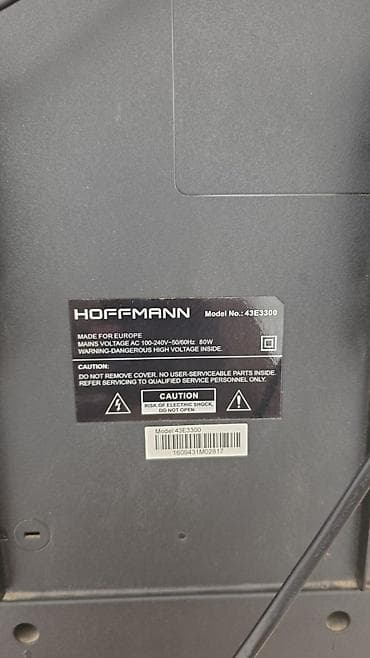 dayson qiyməti: Hoffmann, Model No.: 43E3300Ekran Ölcü ("43") düym (109 sm) — 3
