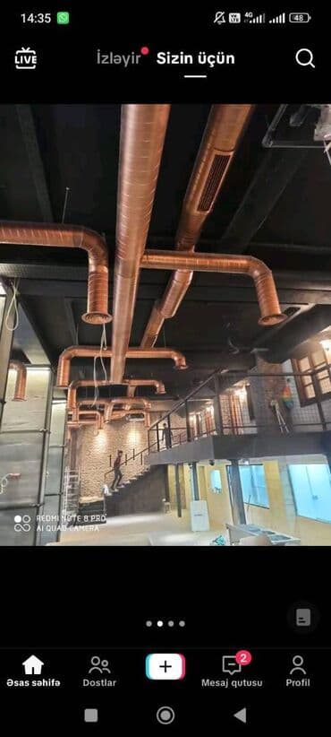 Restoran, kafe avadanlığı: Havalandirma Sistemlerin Hazirlanmasi ve Quraşdirilmasi, Her Dizaynda — 4