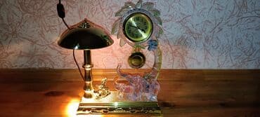 Bitkilər: Masaüstü bəzək lampası və saat kombinasiyası. Yenidir heç istifadə — 1