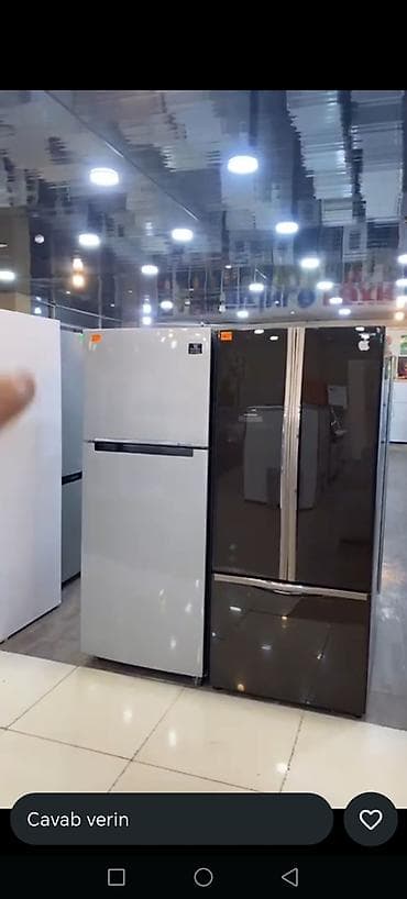 dondurma xaladelnik: İki qapılı soyuducu vitrinə uyğun model - Rənglər: parlaq ağ və — 2