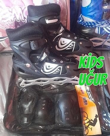 İdman alətləri: Uşaq üçün təkərli konki – KIDS UĞUR - Rəng: qırmızı/ağ - Tip: inline — 2