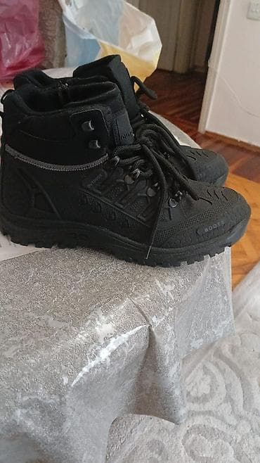 hündür çəkmələr: Qara rəngli outdoor uşaq/tinərc hiking botları8 - Model: orta boğaz — 1