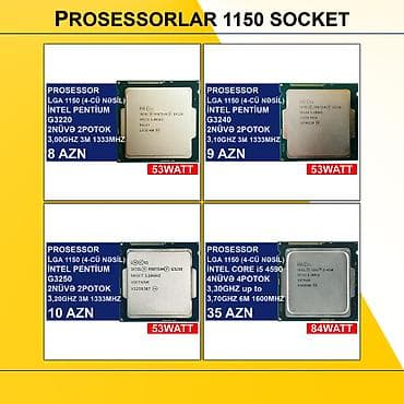 komputer prosesor: Prosessorlar “LGA 1150 socket (4cü nəsil)” ⭐LGA 1150 (4cü nəsil) İntel — 1