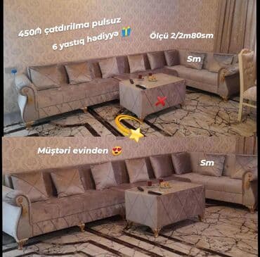 konputer masası: Künc divan, Qonaq otağı üçün, Açılmayan — 1