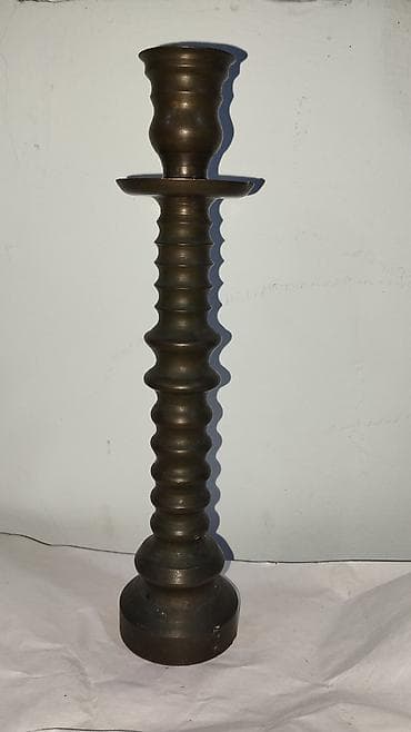 ev saat: Bürünc şamdan - Material: tam metal (bürünc tərkibli görünüş, tünd — 1