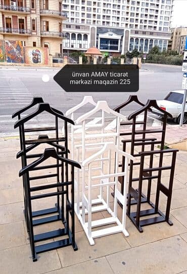 kahve makinesi: Taxta paltar asılqanı/valet stendi - Material: möhkəm ağac - Rənglər — 5