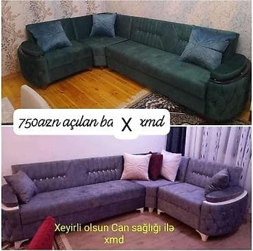 divan ustu: Açılan künc divan. Müasir dizayna malik L formalı künc divandır — 1