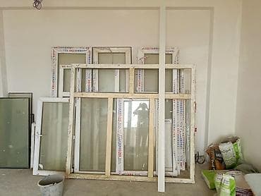 balka: PVC pəncərə və balkon qapısı dəstləri - Material: ağ rəngli PVC — 3