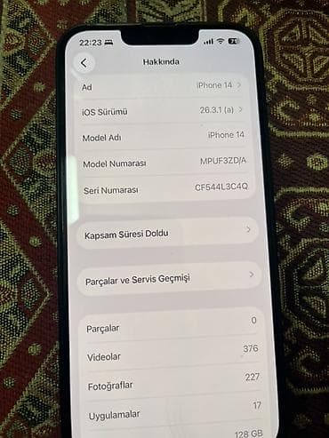 dubay varianti iphone ucuz: IPhone 14, 128 GB, Qara — 6