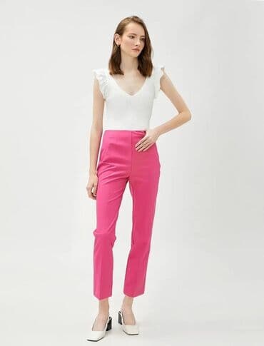 Koton markası‼️Yüksək bel kəsiminə malik bu zərif qadın şalvarı müasir