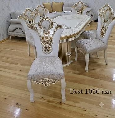 Qonaq otağı üçün, Açılmayan, Oval masa, 6 stul