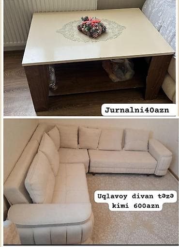 divan gence: Kvadrat masa, Açılmayan, Təkərsiz, Laminat — 1