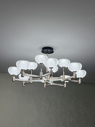 Çılçıraq, 10 və daha çox lampa, Metal
