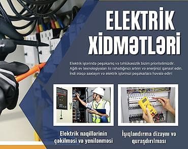 elektrik avadanlıqların satışı: Elektrik ustası, Elektrik işləri, Elektronika təmiri Hər növ məişət — 3