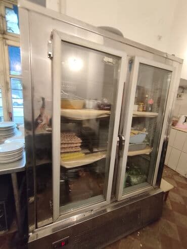 vitrin wıkalad ucun: Kommersiya tipli şüşə qapılı soyuducu vitrin - Paslanmayan poladdan — 1