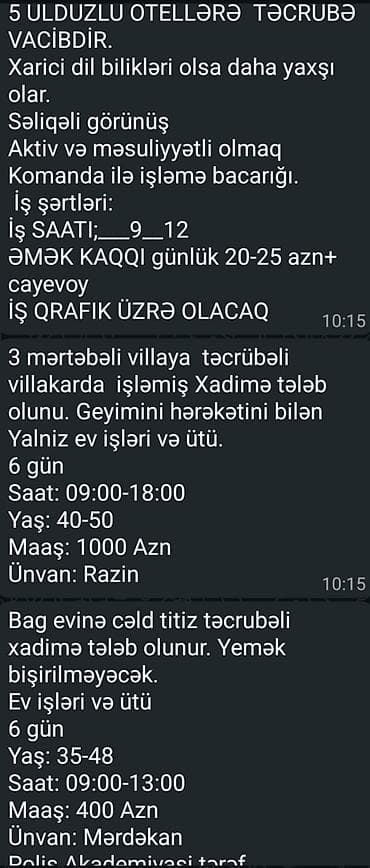 Yeni vakansiyalar var — 8