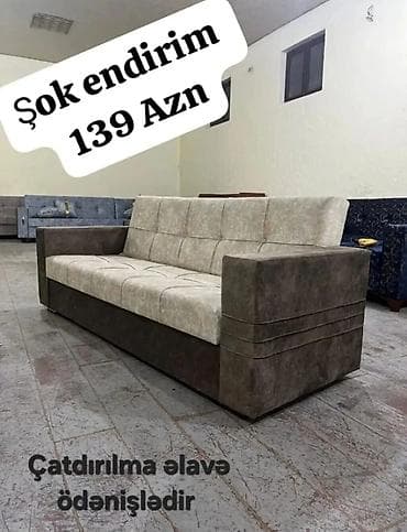 pardalar: Şok endirim – 139 AZN Mebel növü: üçnəfərlik divan - Rəng: açıq bej — 1