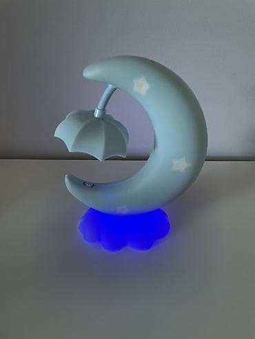 stolüstü işıq: Uşaq otağı üçün dekorativ LED gecə lampası - Dizayn: Ay fiqurlu — 2