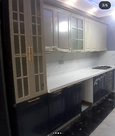 kukna mebel: Sifarişlə mətbəx dəsti, Özü çəkən petlələr, MDF, Kredit yoxdur, Pulsuz çatdırılma, Rayonlara çatdırılma — 3