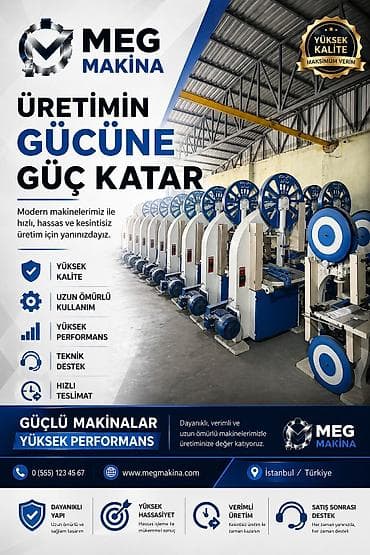 israfiloğlu mmc: MEG Makina 60/70 ve 80 lik lent miwar – Güclü Makinalar, Yüksək — 1