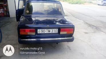 dörd göz maşın: Model: Lada (VAZ) 2107 Kuzov: sedan, tünd mavi rəng Dövlət nömrə — 4