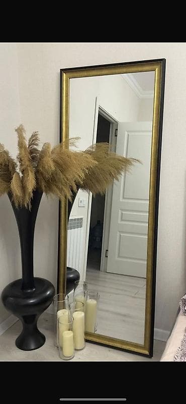 güzgü dekor: Güzgü Döşəmə üstü, Düzbucaqlı, Dekorativ, Çərçivə ilə — 1