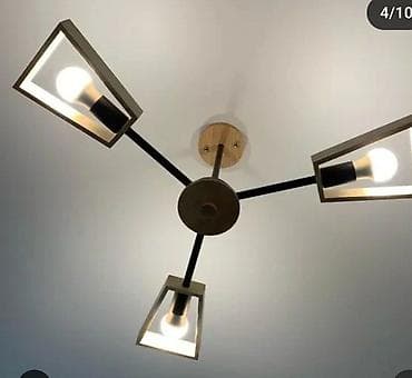 1 kub taxta: Çılçıraq, 3 lampa, Taxta — 2