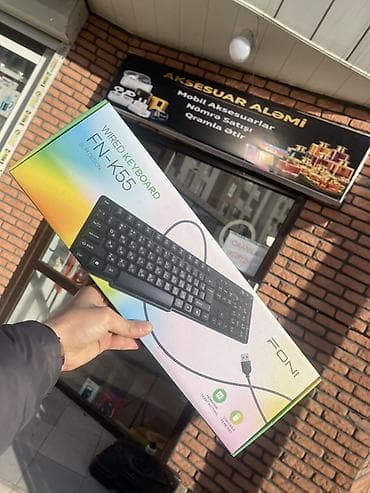 kamputerlər: FONI FN-K55 simli klaviatura - Slim Design – incə və yığcam gövdə — 1