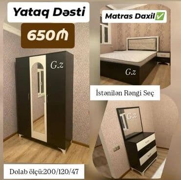 su dalgasi fen: *Yataq Dəsti 650AZN* *✔️Dolab 3 Qapılı :200×120×47* ✔️İstehsal Rusiya — 2