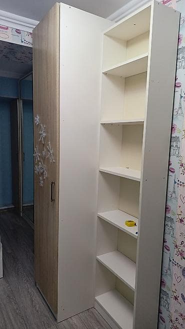 Mebel: Mebel dəsti – açıq rəfli modul və qapılı şkaf - Material: laminat/MDF — 1