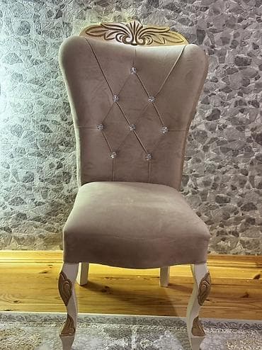 ucuz parça: Qonaq otağı üçün, Qatlanmayan, rəng - Bej Stul — 1