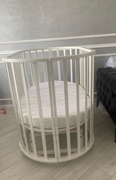 купить кровать трансформер: Oğlan və qız üçün, İşlənmiş, Beşik, Matras ilə, Yellənmə mexanizm ilə — 6