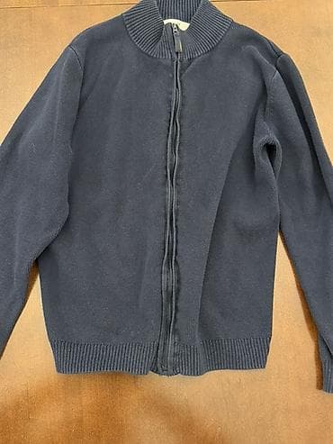 H&M uşaq kardiqanı - Rəng: tünd göy/navy - Model: fermuarlı, qısa