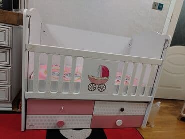 mandallı boru: Oğlan və qız üçün, Dördbucaq, Beşik, Dəstsiz, Matrassız, Yellənmə mexanizm ilə — 1