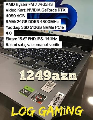 lenova legion: İşlənmiş Lenovo LOQ, 15.6 ", AMD Ryzen 7, 512 GB — 1