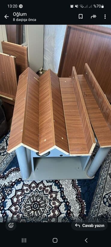 metbex stol stul: Mebel dəsti – sökülmüş halda - Material: ağac teksturalı laminat/LDSP — 1